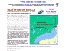 Tablet Screenshot of 1000islandshouseboats.com